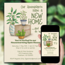 Funny Houseplant Invitation au réchauffement de la