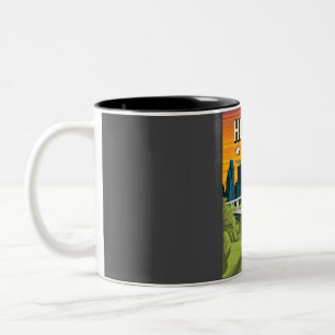 Funny Houston Texas 5 Star Review Travel Poster Zweifarbige Tasse