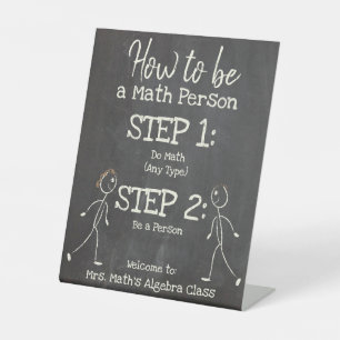 Funny How to be a Math Person Sockelschild