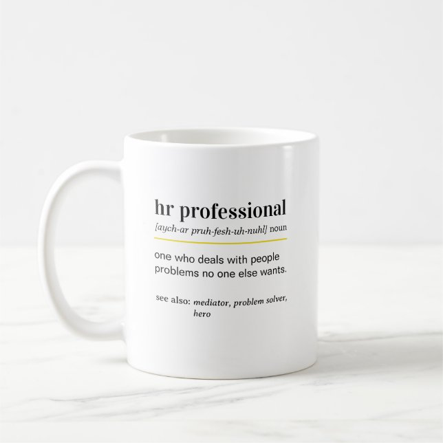 Funny HR Definition Gift Kaffeetasse (Links)