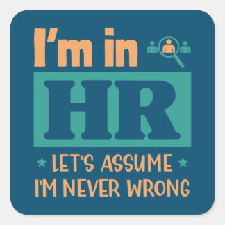 Funny HR Officer Gift | Geschenk von Mitarbeitern Quadratischer Aufkleber