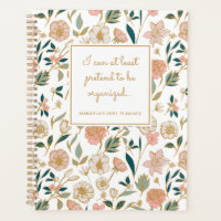 Funny Hübsch Gold Floral Pattern Name White Planne