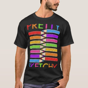 Funny Hübsch Sketch Kunst für Künstlerinnen Frauen T-Shirt