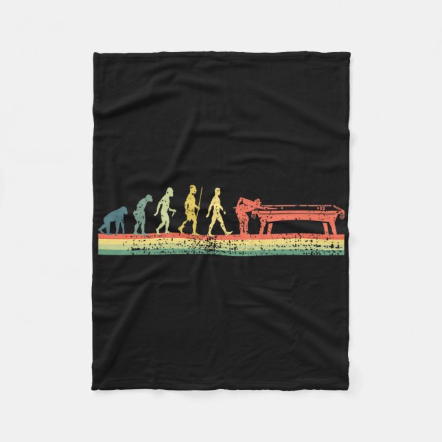 Funny Human Billiards Evolution 8 Ll Pool Player Fleecedecke (Vorderseite)