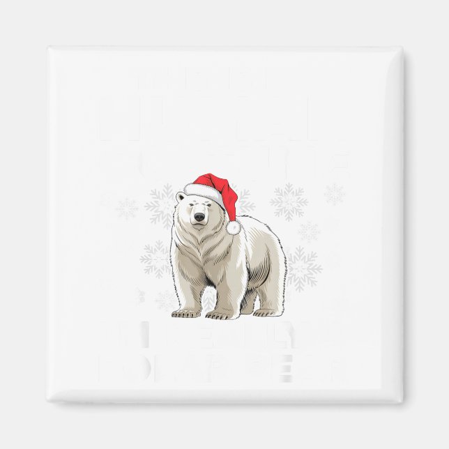 Funny Human Costume Lar Bear Christmas Lights Sant Magnet (Vorne)
