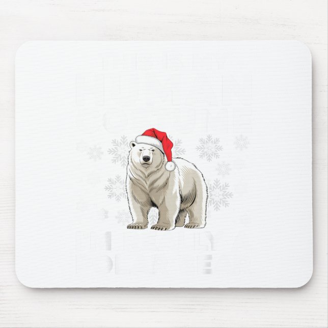Funny Human Costume Lar Bear Christmas Lights Sant Mousepad (Vorne)