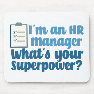 Funny Human Resources Superhero Mousepad
