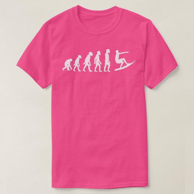 Funny Human Surfing Evolution Surfer Wave Beach Su T-Shirt (Design vorne)