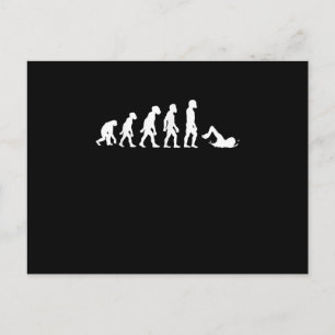 Funny Human Swimming Evolution Schwimmer Schwimmer Ankündigungspostkarte