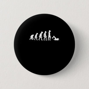Funny Human Swimming Evolution Schwimmer Schwimmer Button