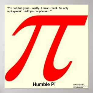 Funny Humble Pi R Square Poster
