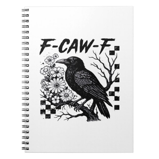 Funny Humor Crow Gothic F-Caw-F Essential Notizblock (Vorderseite)