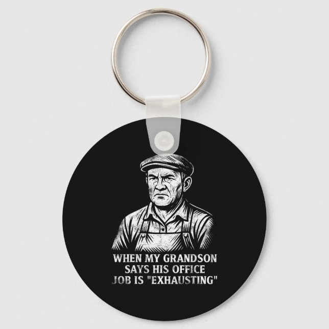Funny Humor Grandpa Gift Father's Day Grandfather  Schlüsselanhänger (Vorderseite)