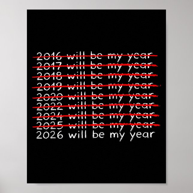 Funny Humor New Year Quote Men Women 2026 Will Be  Poster (Vorne)