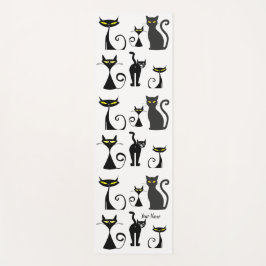 Funny Humoristic Cat Pattern Design für Cat Lover Yogamatte