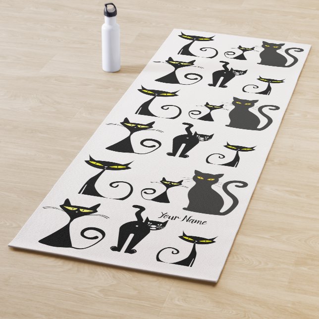 Funny Humoristic Cat Pattern Design für Cat Lover Yogamatte (Beispiel)
