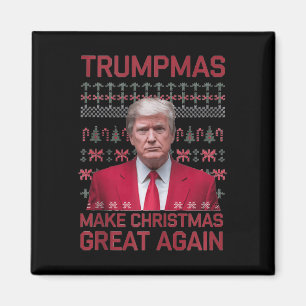 Funny Humorvolle Trumpmas machen Weihnachten wiede Magnet
