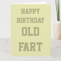 Funny Humour Age Alte Furz Geburtstagskarte