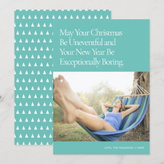 Funny Humour Modern Minimal Holiday Foto Card Einladung