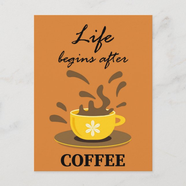 Funny Humour Retro-Kaffee Postkarte (Vorderseite)