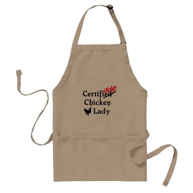 Funny Humour zertifizierbares Crazy Chicken Lady G Schürze (Vorne)