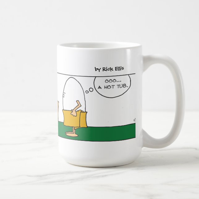 Funny Humpty Dumpty Hot Tub Kaffeetasse (Rechts)