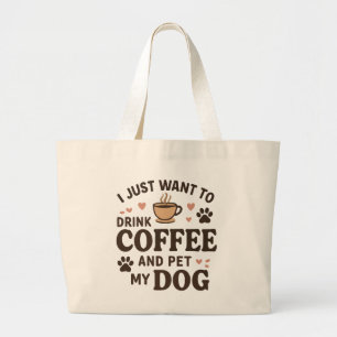 Funny Hund Lover Tasse Hund Mama Hund Vater Jumbo Stoffbeutel
