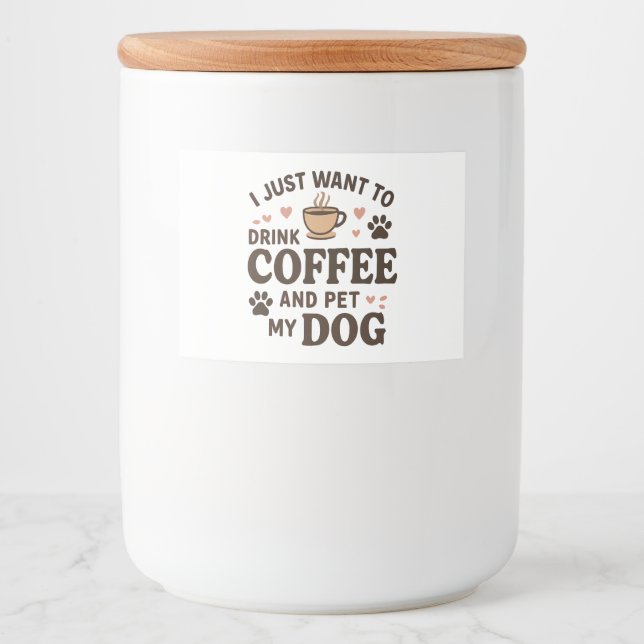 Funny Hund Lover Tasse Hund Mama Hund Vater Lebensmitteletikett (Vorderseite)