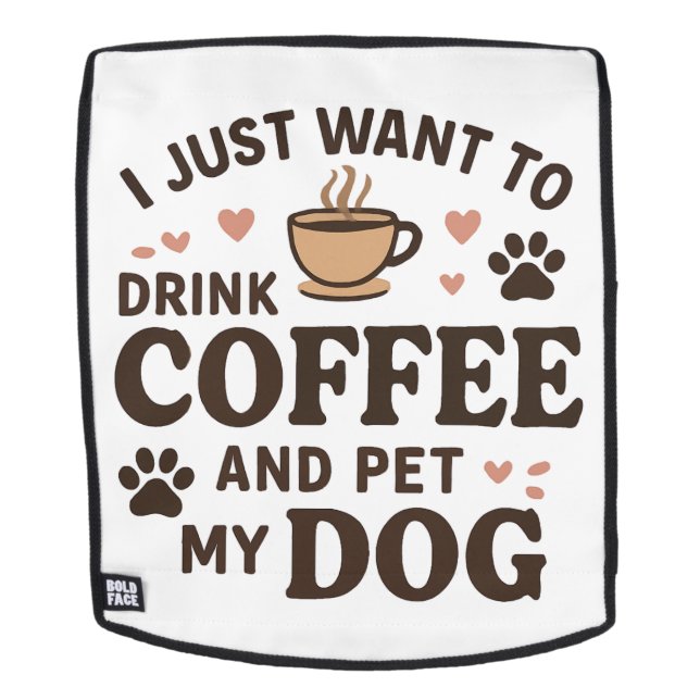 Funny Hund Lover Tasse Hund Mama Hund Vater Rucksack (Abnehmbare Front)
