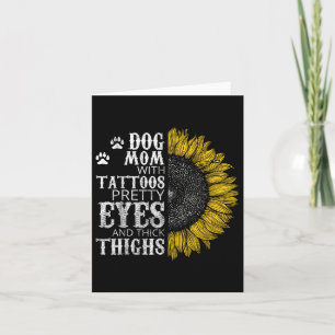 Funny Hund Mama mit Tattoos Hübsche Augen und dick Karte