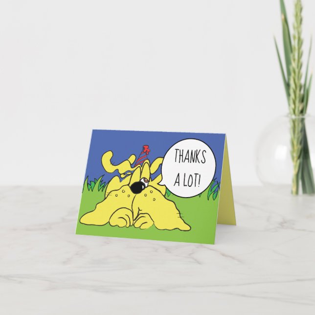 Funny Hund Party Tiere! Personalisiere Dankeskarte (Vorderseite)
