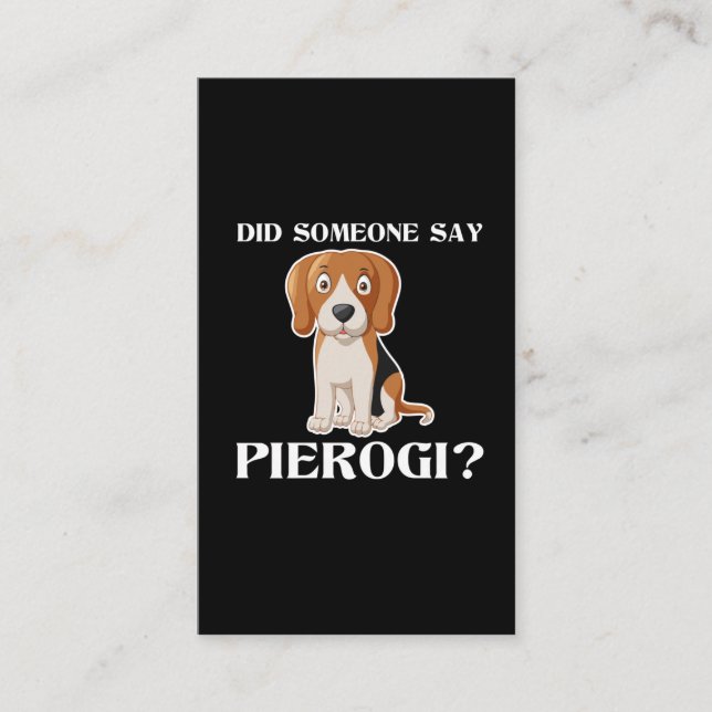 Funny Hund Pierogi Polnisch Küche Polen Visitenkarte (Vorderseite)