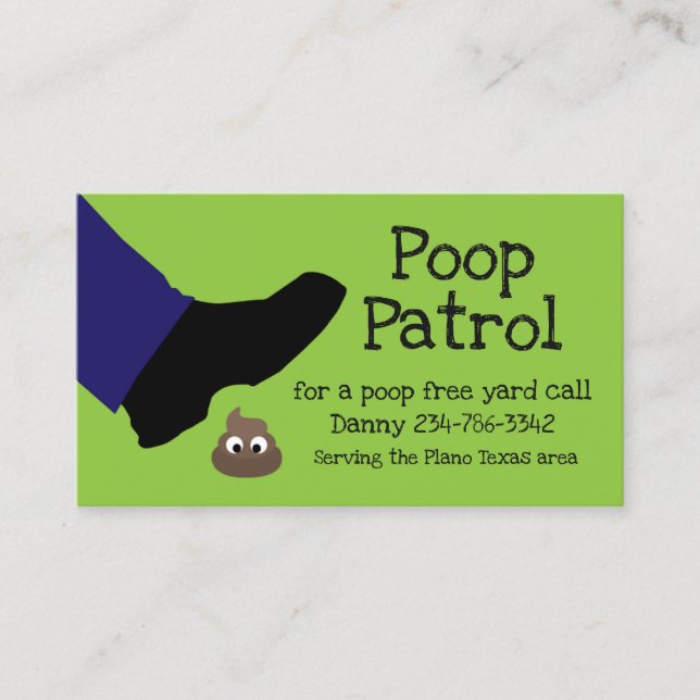 Funny Hunde Clean Up Business Card Visitenkarte (Vorderseite)