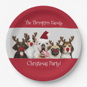 Funny, Hundefreunde, Familienname, Party Pappteller