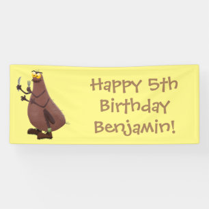 Funny hungrig hässlich flehe Cartoon Banner