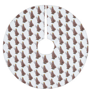 Funny hungrig hässlich flehe Cartoon Polyester Weihnachtsbaumdecke