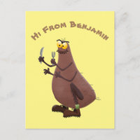 Funny hungrig hässlich flehe Cartoon