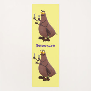 Funny hungrig hässlich flehe Cartoon Yogamatte