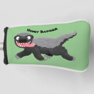 Funny hungrig Honigbadger Cartoon Illustration Golf Headcover