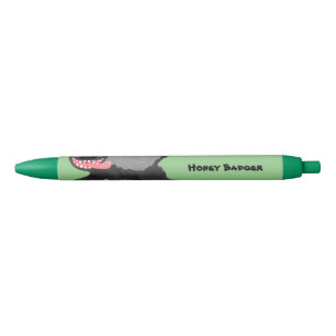 Funny hungrig Honigbadger Cartoon Illustration Kugelschreiber
