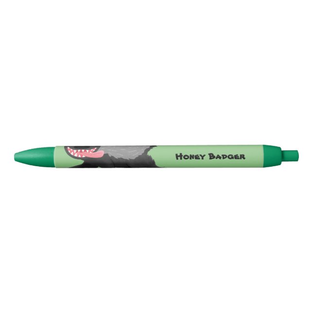 Funny hungrig Honigbadger Cartoon Illustration Kugelschreiber (Vorderseite)