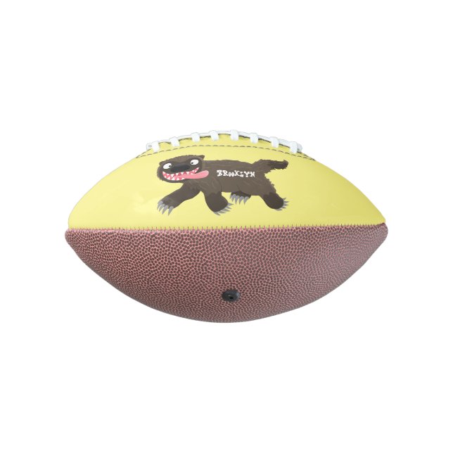 Funny hungrig Wolverine tierischer Cartoon Football (Gedreht 270)