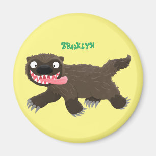Funny hungrig Wolverine tierischer Cartoon Magnet