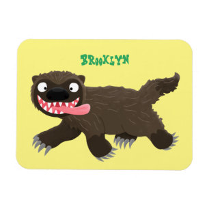 Funny hungrig Wolverine tierischer Cartoon Magnet