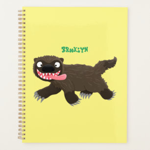 Funny hungrig Wolverine tierischer Cartoon Planer