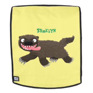 Funny hungrig Wolverine tierischer Cartoon Rucksack