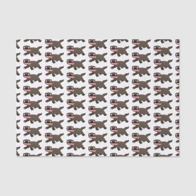 Funny hungrig Wolverine tierischer Cartoon Seidenpapier (Vorderseite)