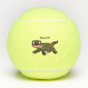 Funny hungrig Wolverine tierischer Cartoon Tennisbälle