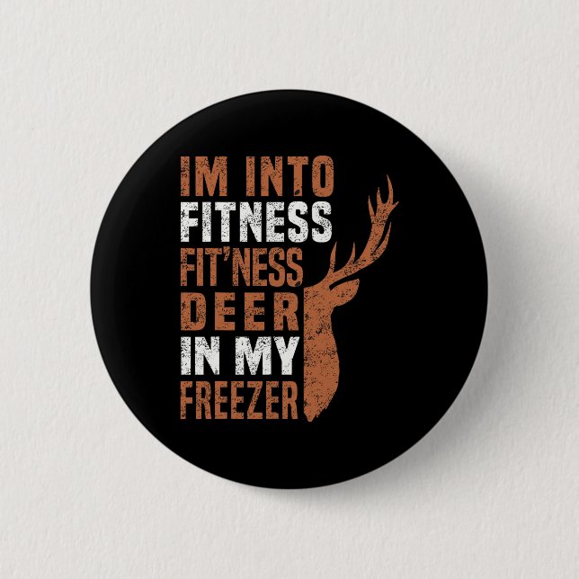 Funny Hunter Vater Ich bin in Fitness Deer Freezer Button (Vorderseite)