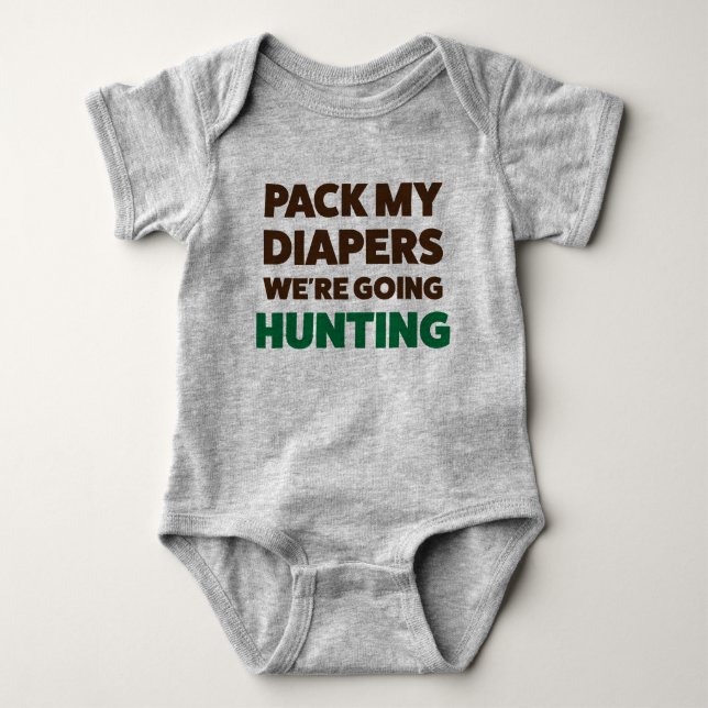 Funny Hunting Jersey Bodysuit für Baby Baby Strampler (Vorderseite)